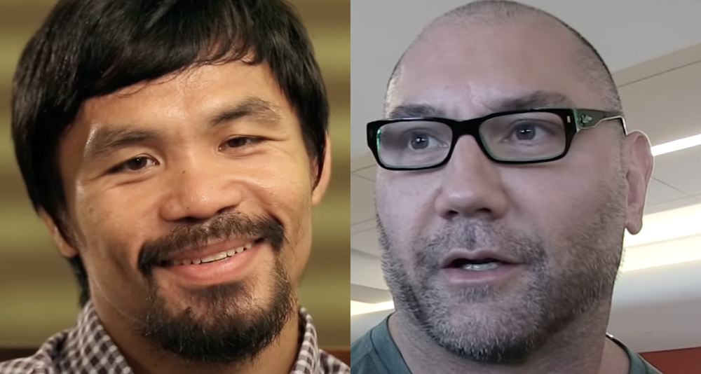 ‘Guardians of the Galaxy’ star Dave Bautista says boxer hid Manny Pacquiao tattoo because he doesn’t approve of same-sex marriage: ‘He turned out to be an extreme homophobe “