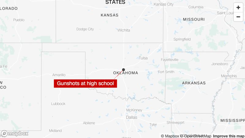 Shooting at Oklahoma high school after basketball game forces announcer to crouch and flee