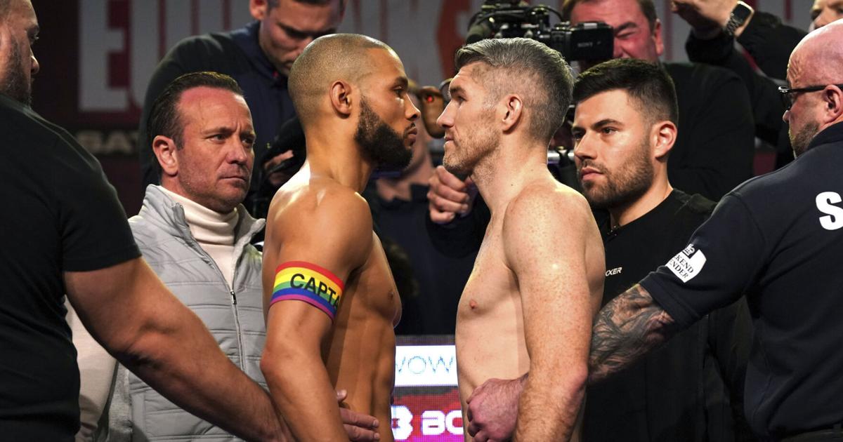 British boxer Eubank Jr. wears rainbow armband at weigh-in | Boxing