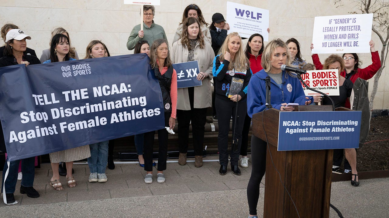 Women’s advocacy group hands NCAA petition to ‘keep women’s college sports female’