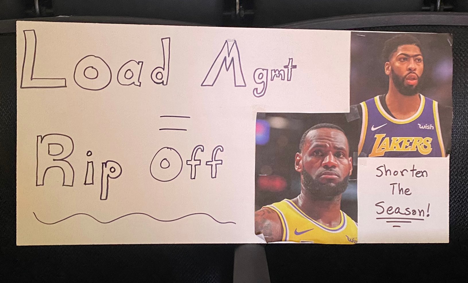 Fans call out NBA player’s BS excuse at Lakers vs. Nets game with sign that ‘load management is a rip off’ – OutKick