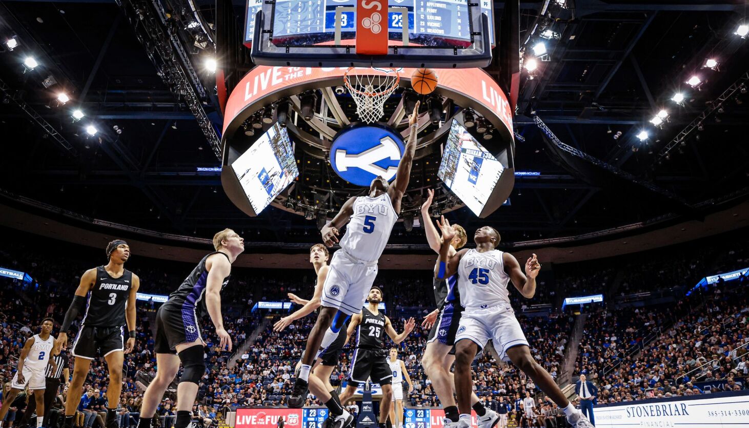 BYU Basketball overcomes turnovers, pulls away from Portland