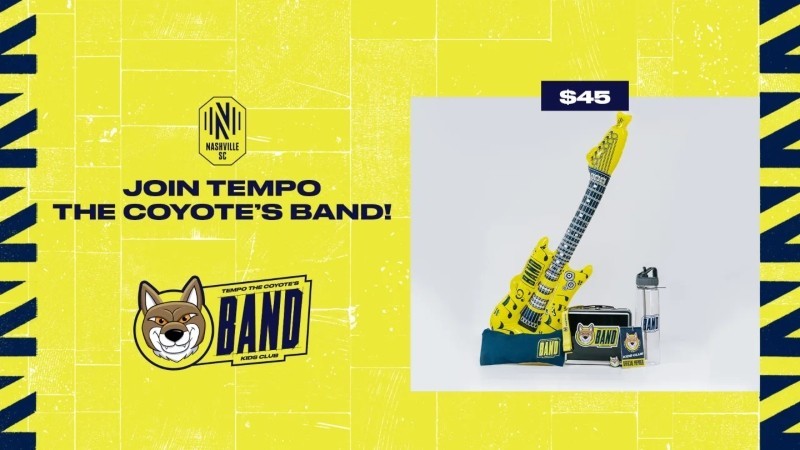 Nashville Soccer Club Mascot Tempo The Coyote Launches Tempo The Coyote Band Kids Club For 2023 Season