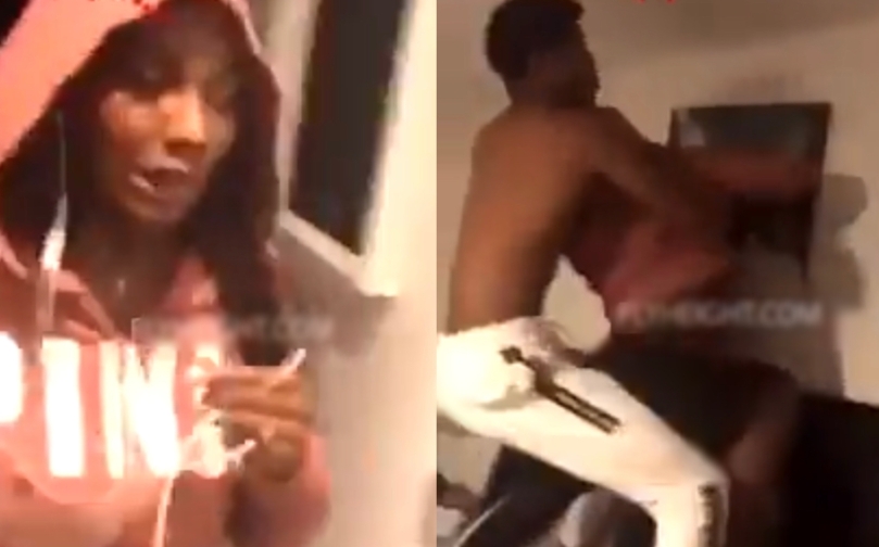 Watch a girlfriend catch and attack a cheating boyfriend and compare it to a boxing legend