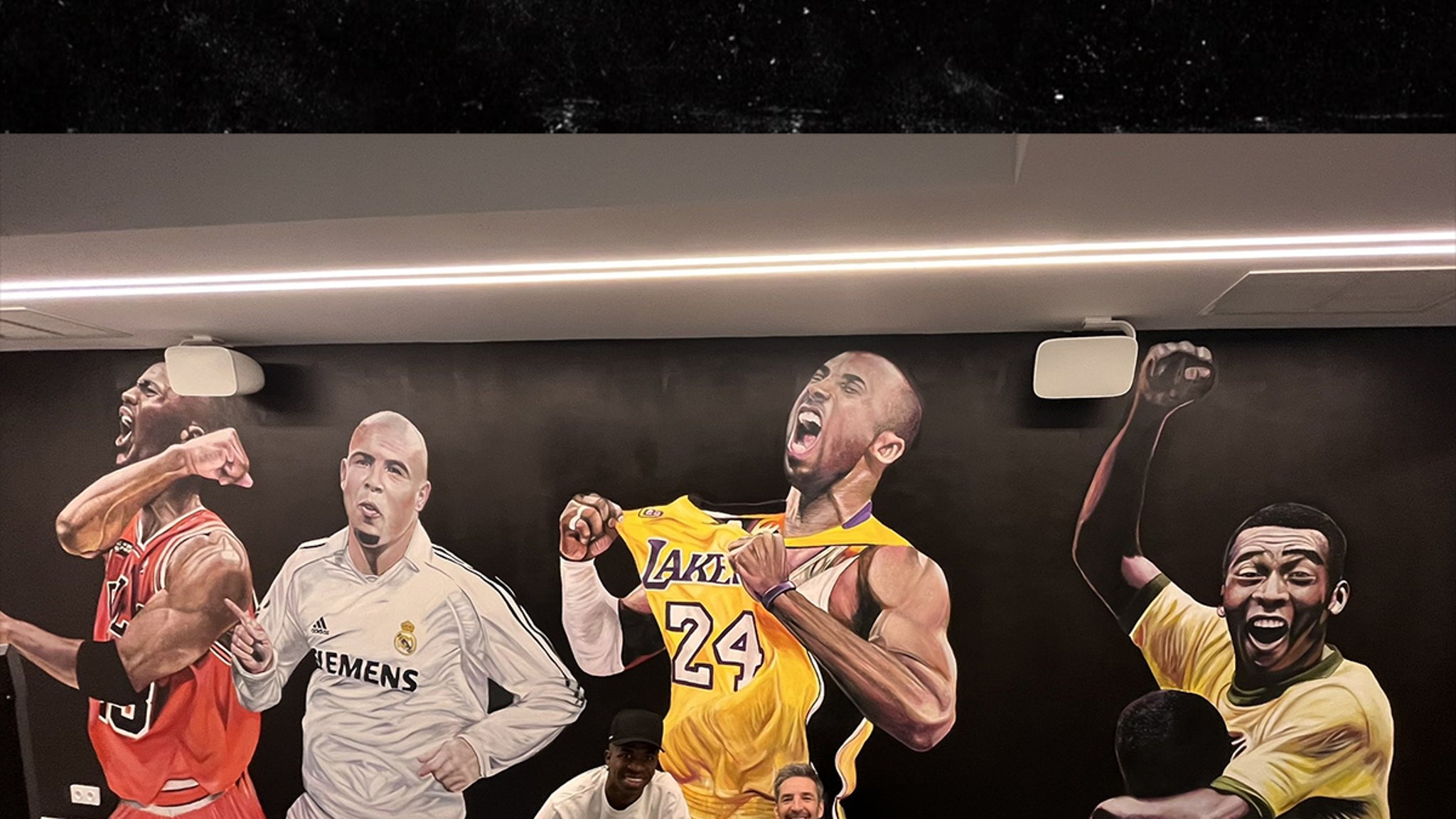 Soccer Star Vini Jr. Gets Jim Mural With Incredible Kobe, MJ And Pele Portraits