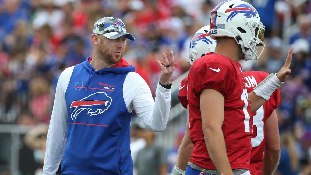 The Jets are reportedly seeking permission to interview Bills quarterback coach Joe Brady about his job as offensive coordinator.