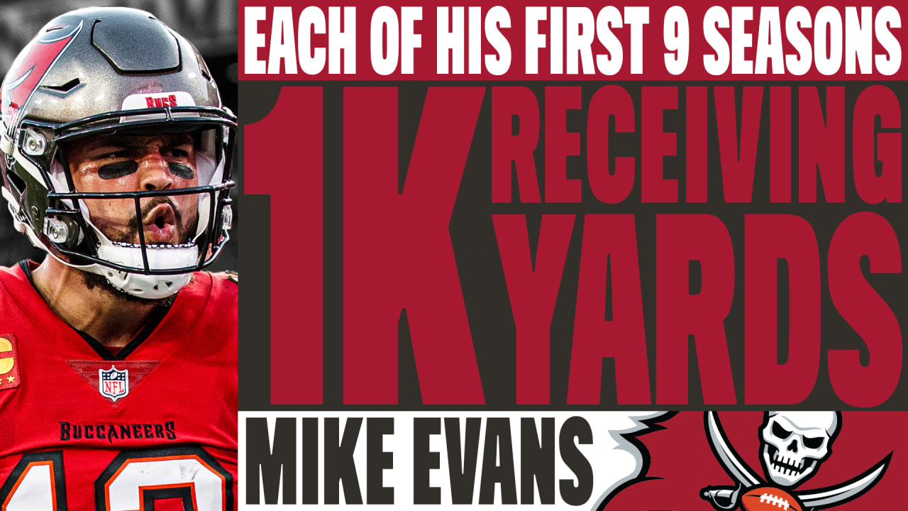 Tampa Bay Buccaneers WR Mike Evans breaks NFL record with ninth straight 1,000-yard season