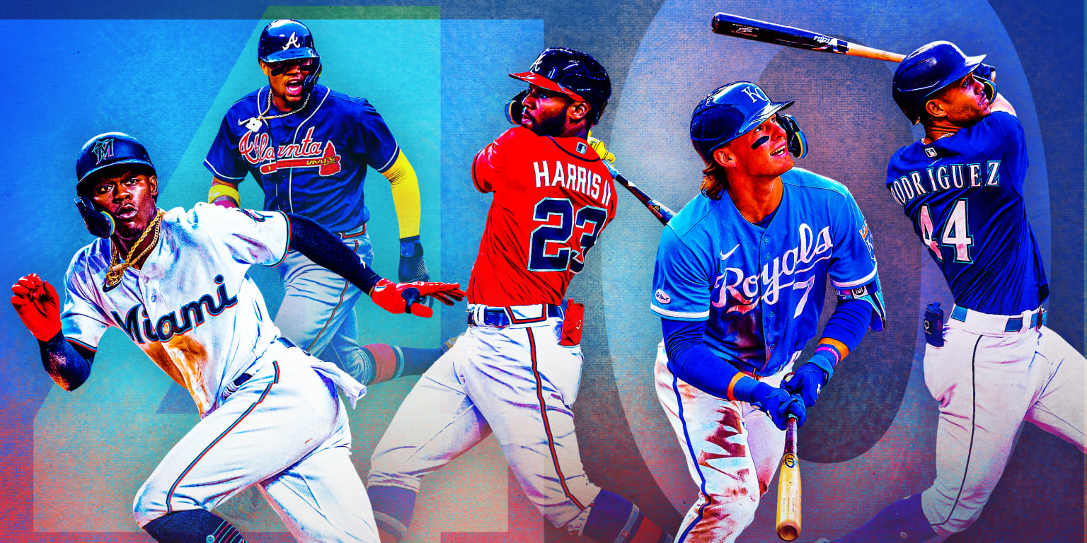 MLB players who can hit 40 home runs steal 40 bases