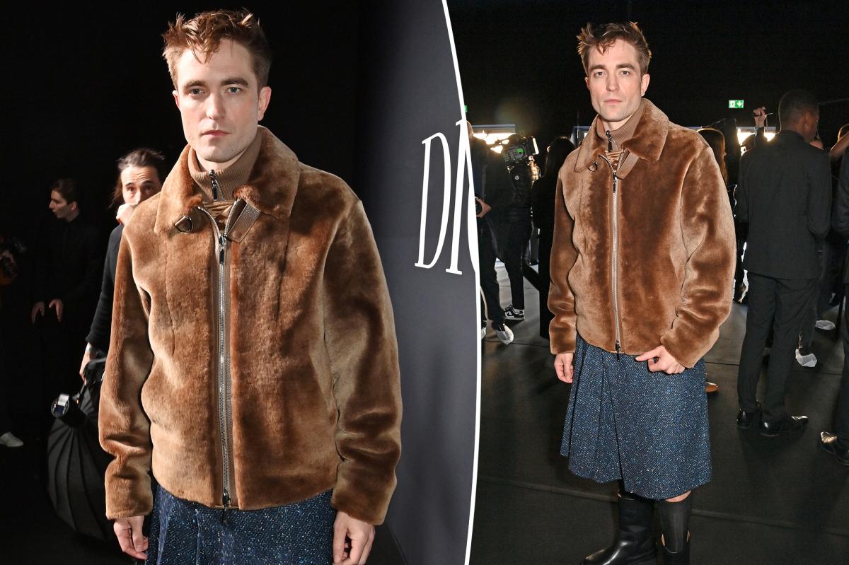 Robert Pattinson wears a skirt at Paris Fashion Week