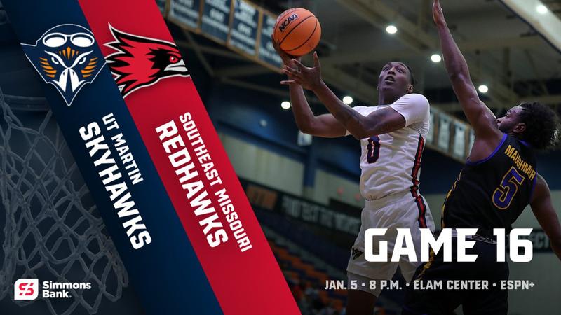 SKYHAWK MEN’S BASKETBALL DESTROYS OVC Rival Southeast Missouri TOMORROW FOR NINE WINS IN A ROW