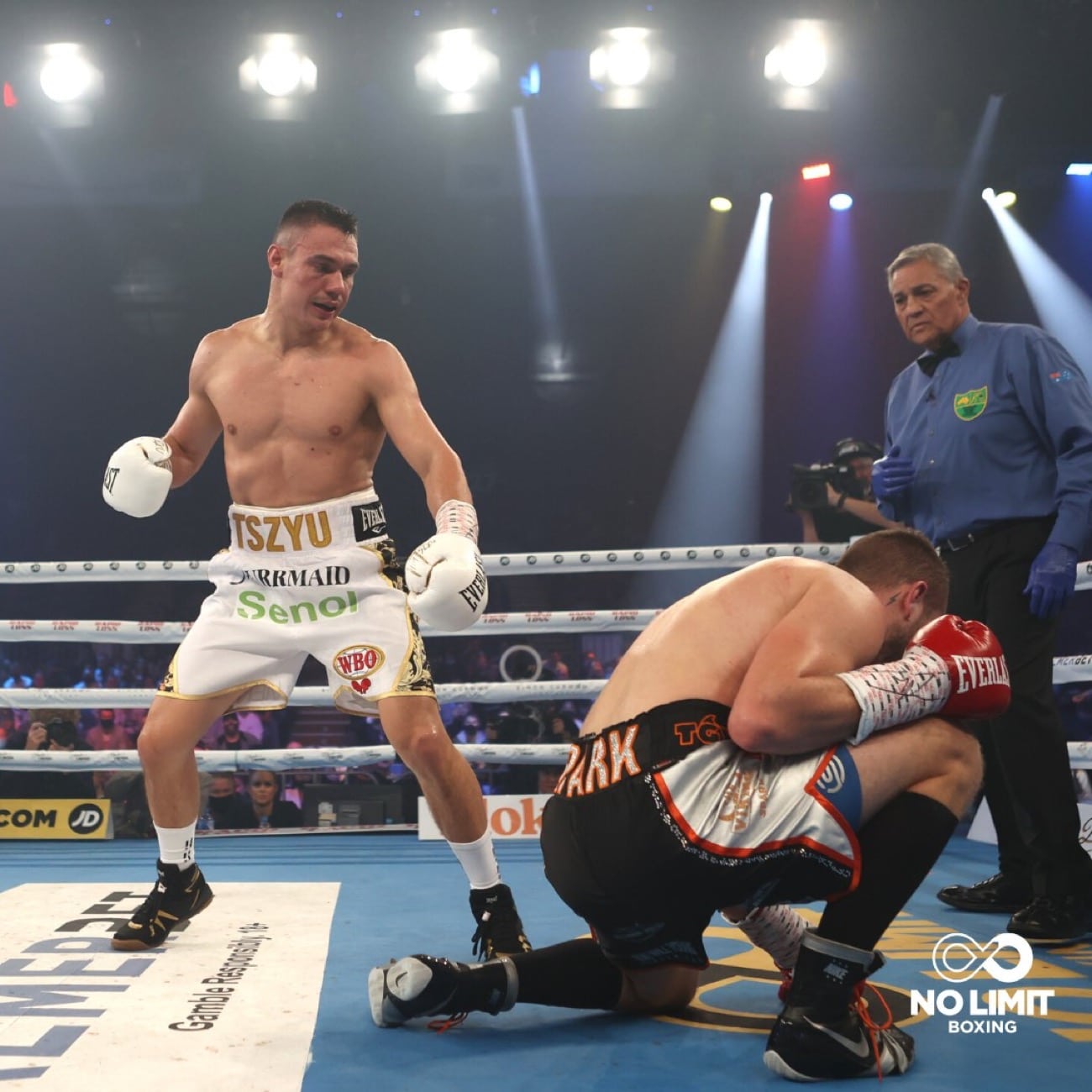 Tim Tsuju vs. Tony Harrison, who won the interim WBO 154-pound title on March 12 in Australia