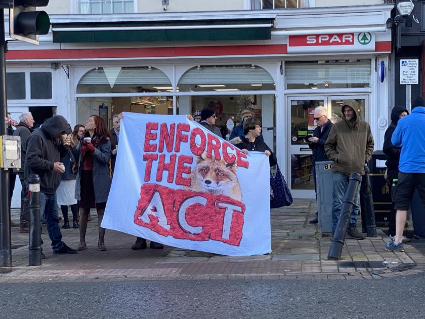 Horrifying behavior at Redbury protest against hunting on Boxing Day