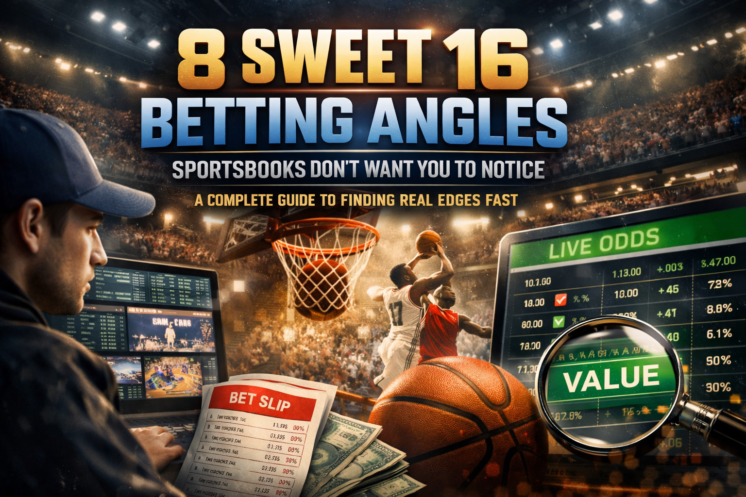 8 Sweet 16 Betting Angles Sportsbooks Don’t Want You to Notice: A Complete Guide to Finding Real Edges Fast