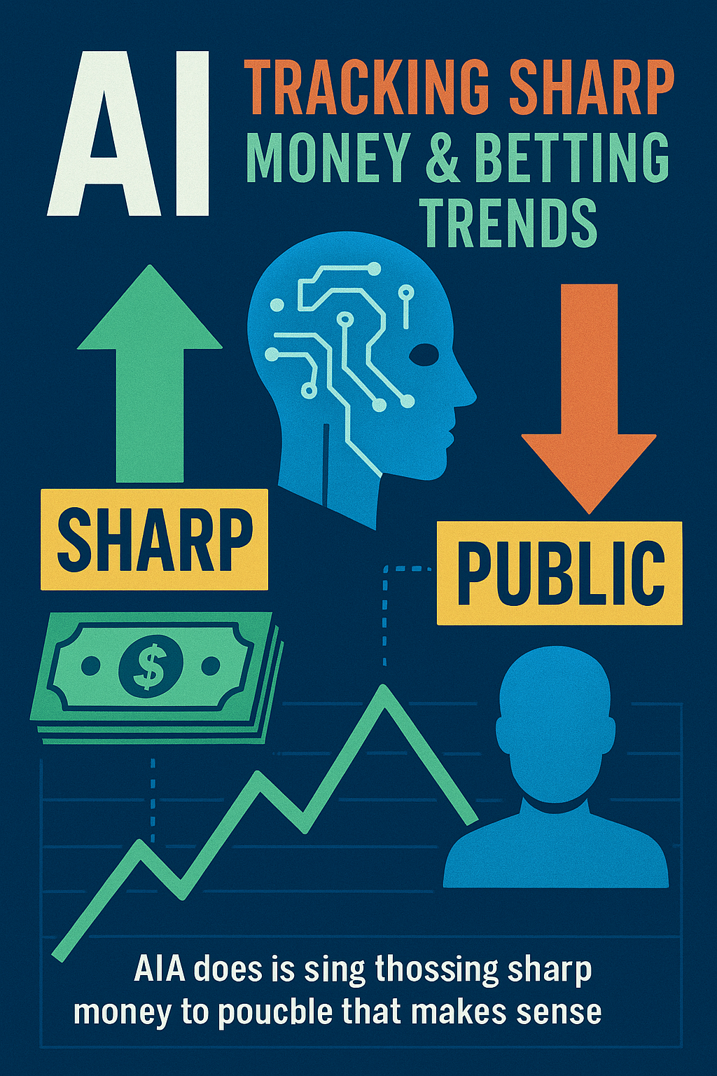 Does AI track sharp money and public betting trends?