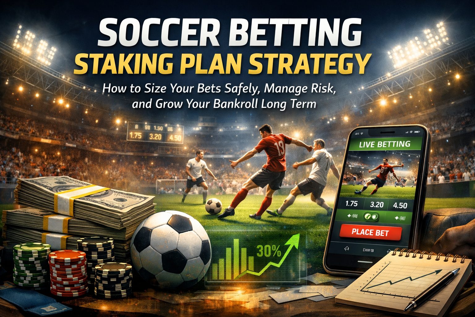Soccer Betting Staking Plan Strategy: How to Size Your Bets Safely, Manage Risk, and Grow Your Bankroll Long Term