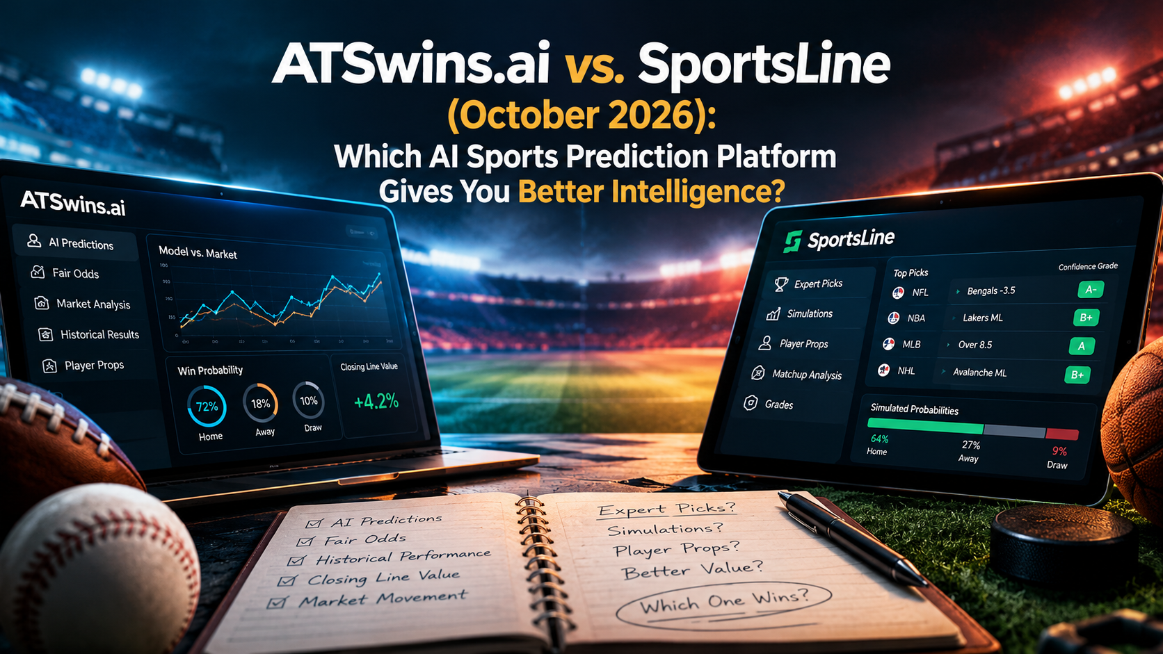 ATSwins.ai vs. SportsLine (October 2026): Which AI Sports Prediction Platform Gives You Better Intelligence?