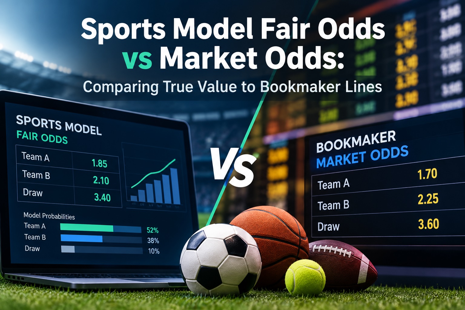 Sports Model Fair Odds vs Market Odds: Comparing True Value to Bookmaker Lines