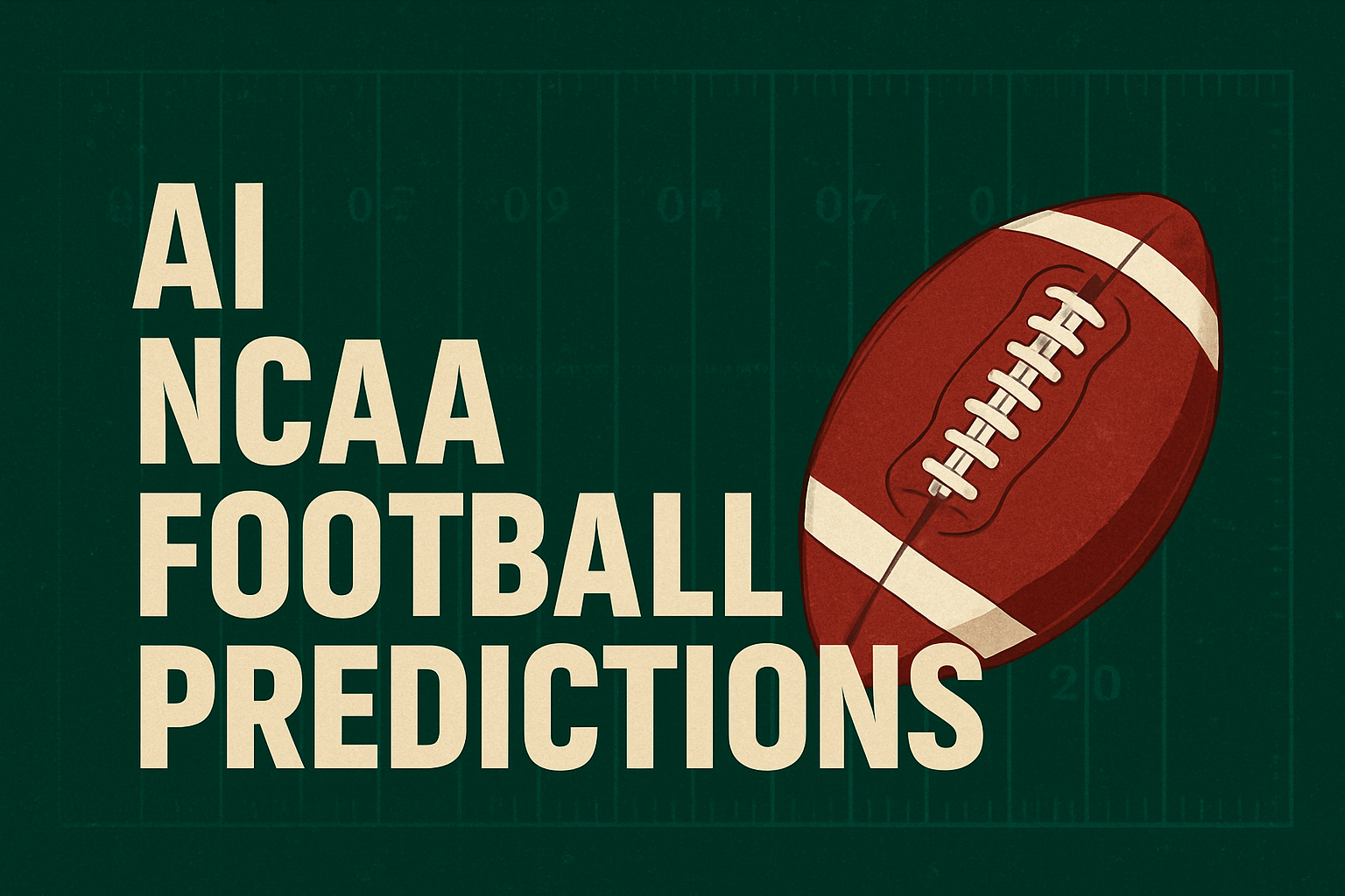 AI NCAA College Football predictions - How to win more bets