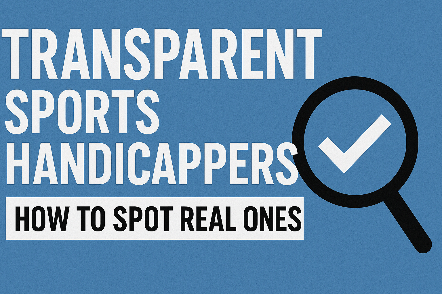 Transparent sports handicappers - How to spot real ones