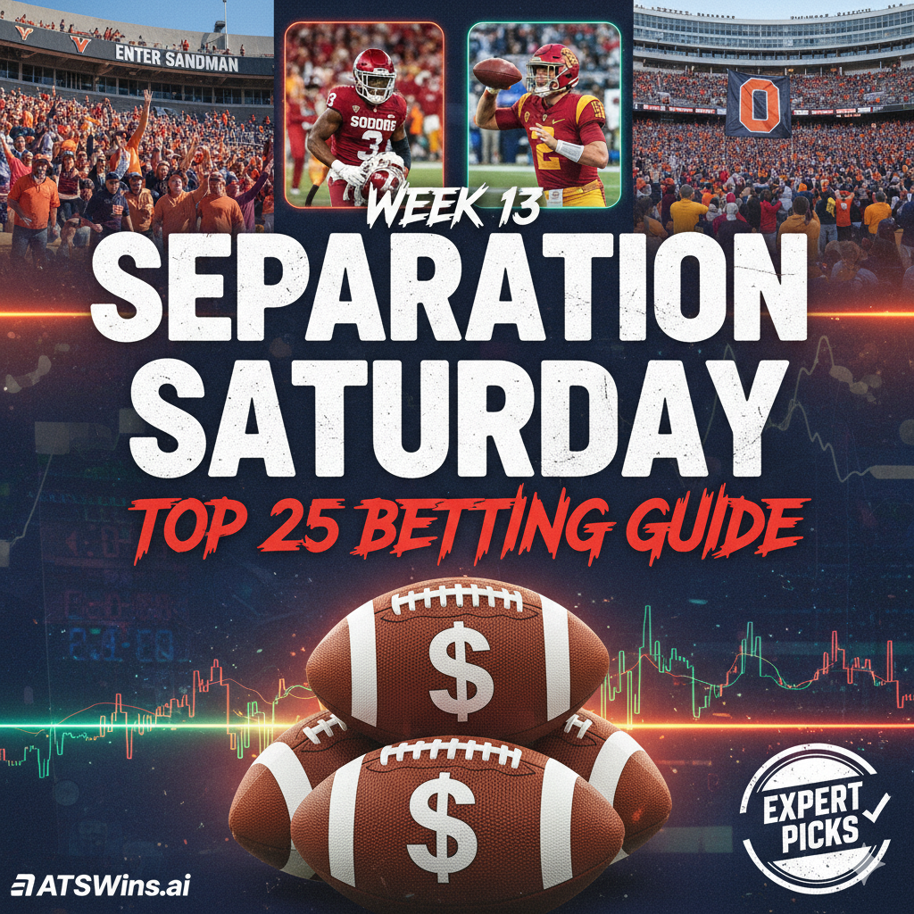 Week 13 College Football AI Picks - "Separation Saturday" Finding the Value