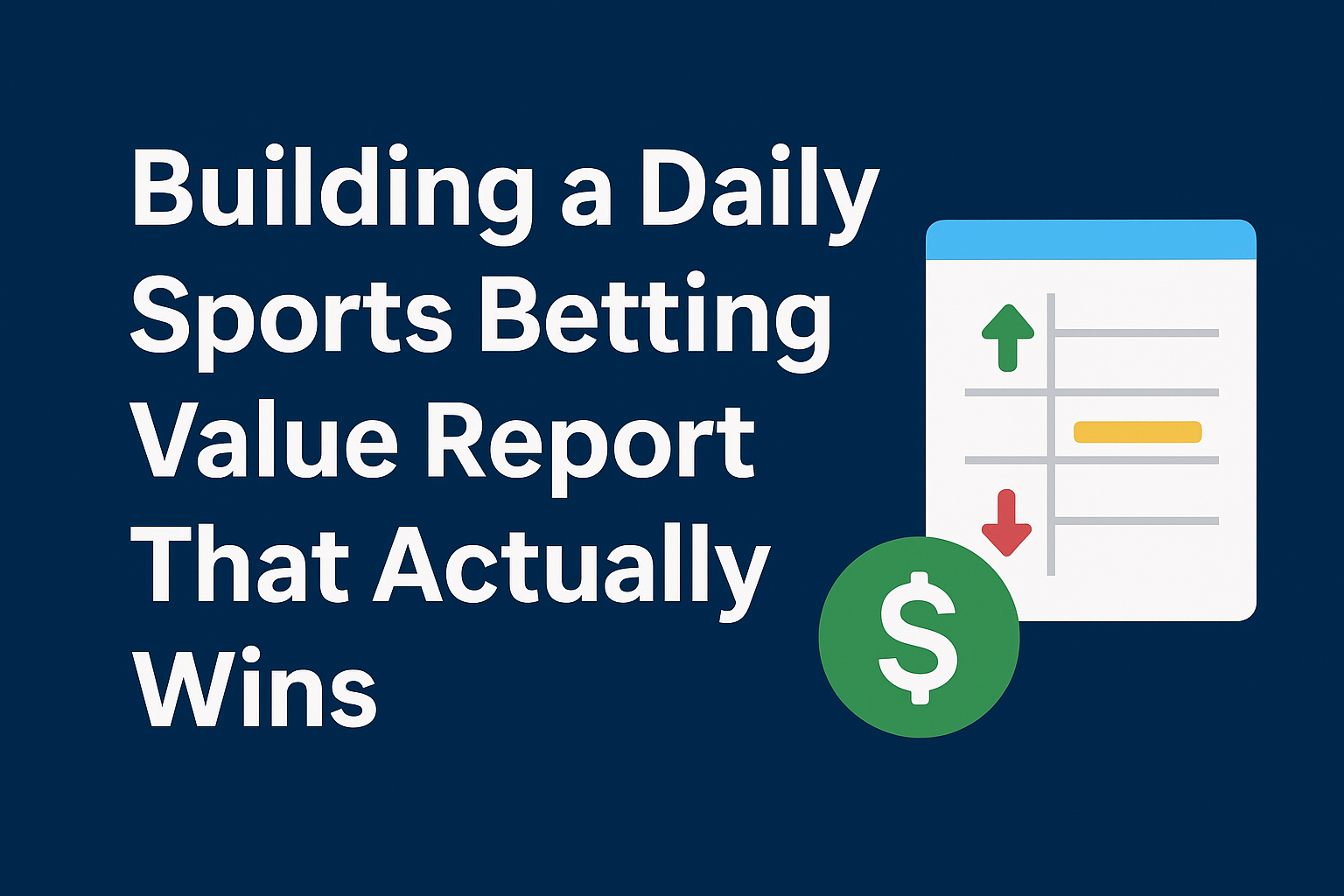 Daily Sports Betting Value Report How To Find Value? - Easy