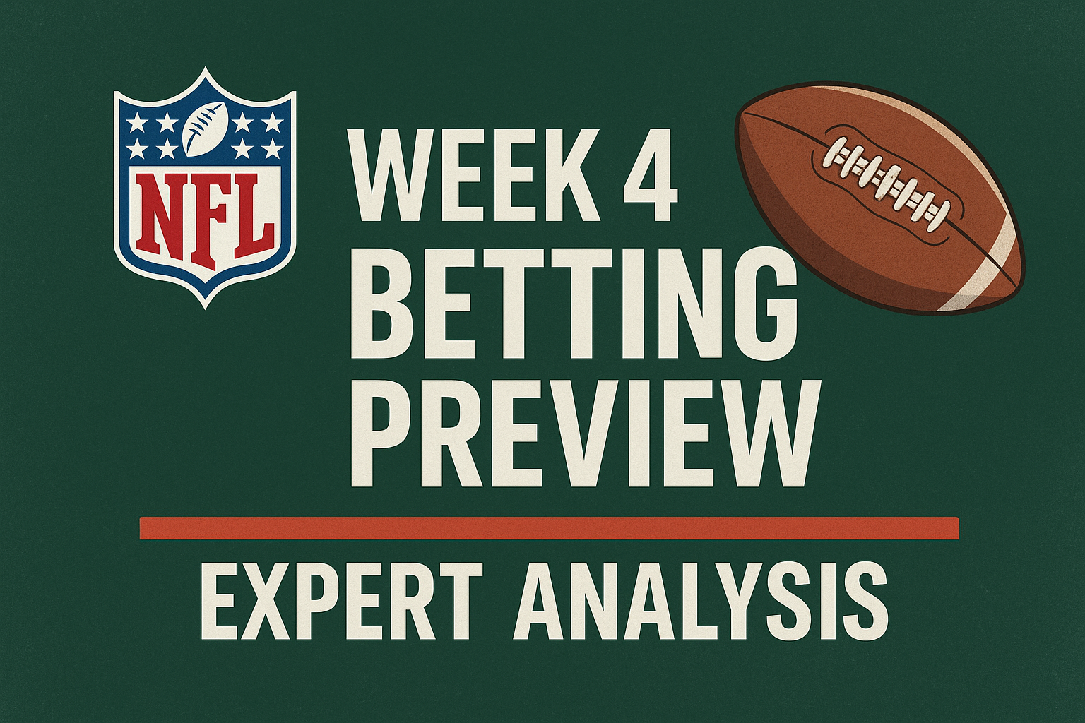 Week 4 NFL Betting Preview: Best Value Picks, Injury Watch & Line Moves to Know